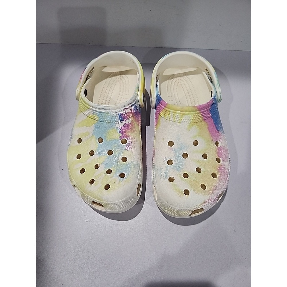Crocs Unisex-Adult Mens 7 Womens 9 Classic Tie Dye Clogs Pastels